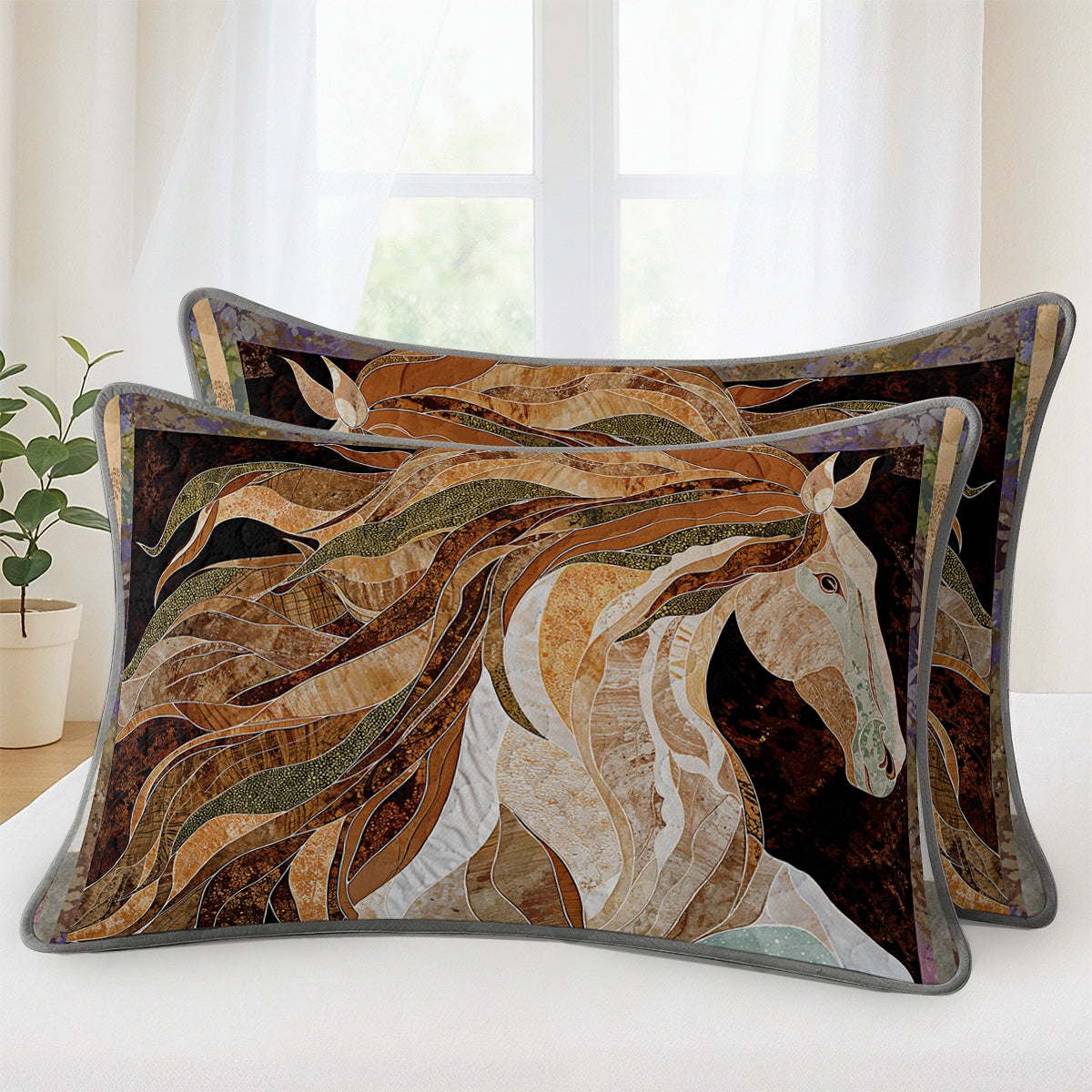 Pajabear Quilt 3-Piece Set Country Charm Horse