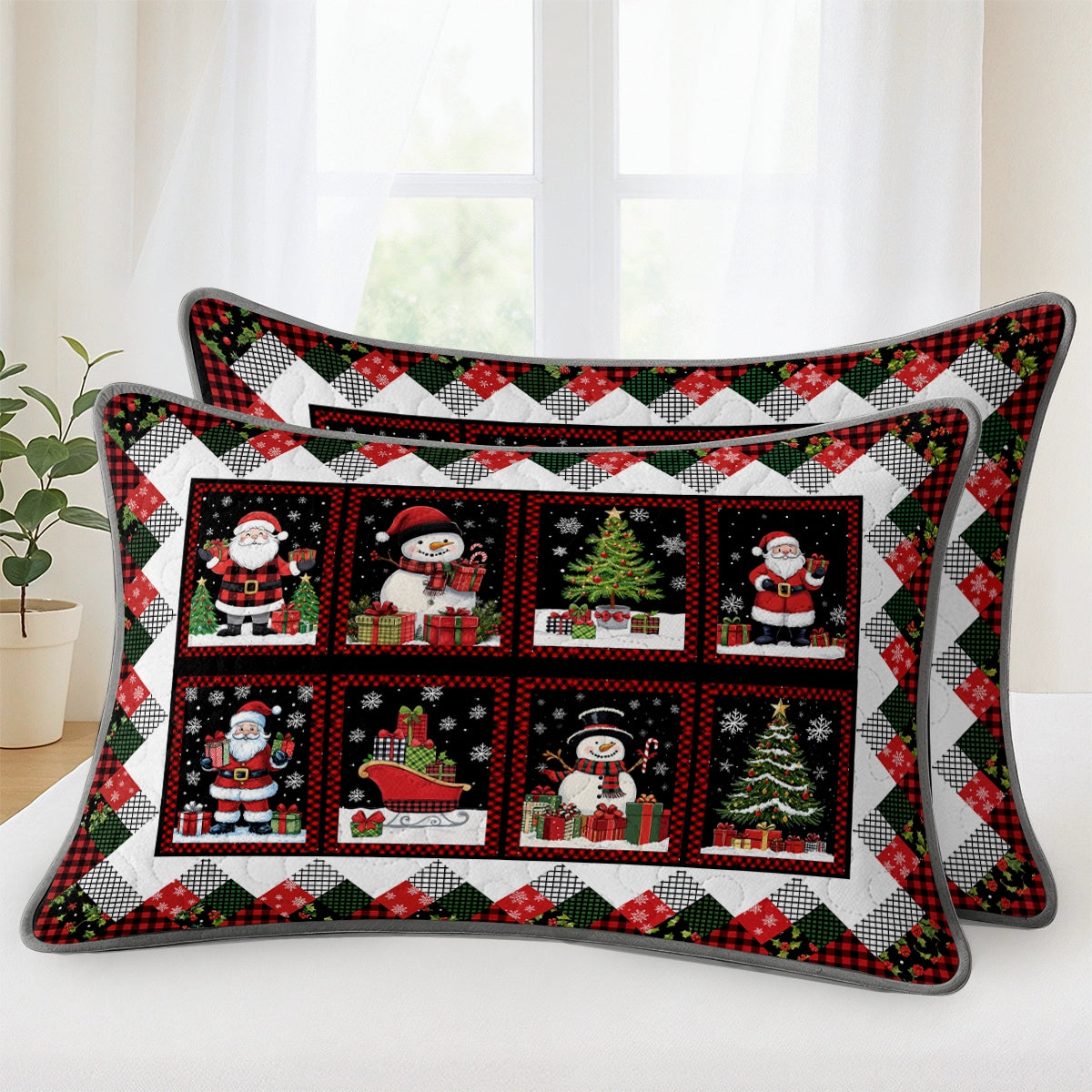 Pajabear Quilt 3-Piece Set Santa's Tree Farm
