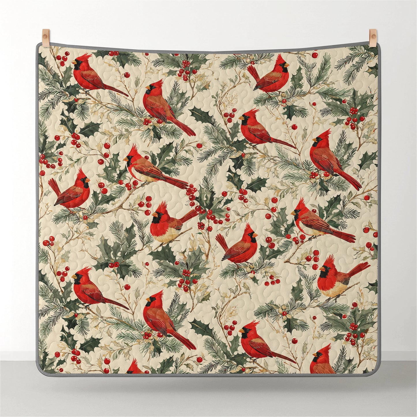 Pajabear Quilt 3-Piece Set Winter Cardinal Harmony