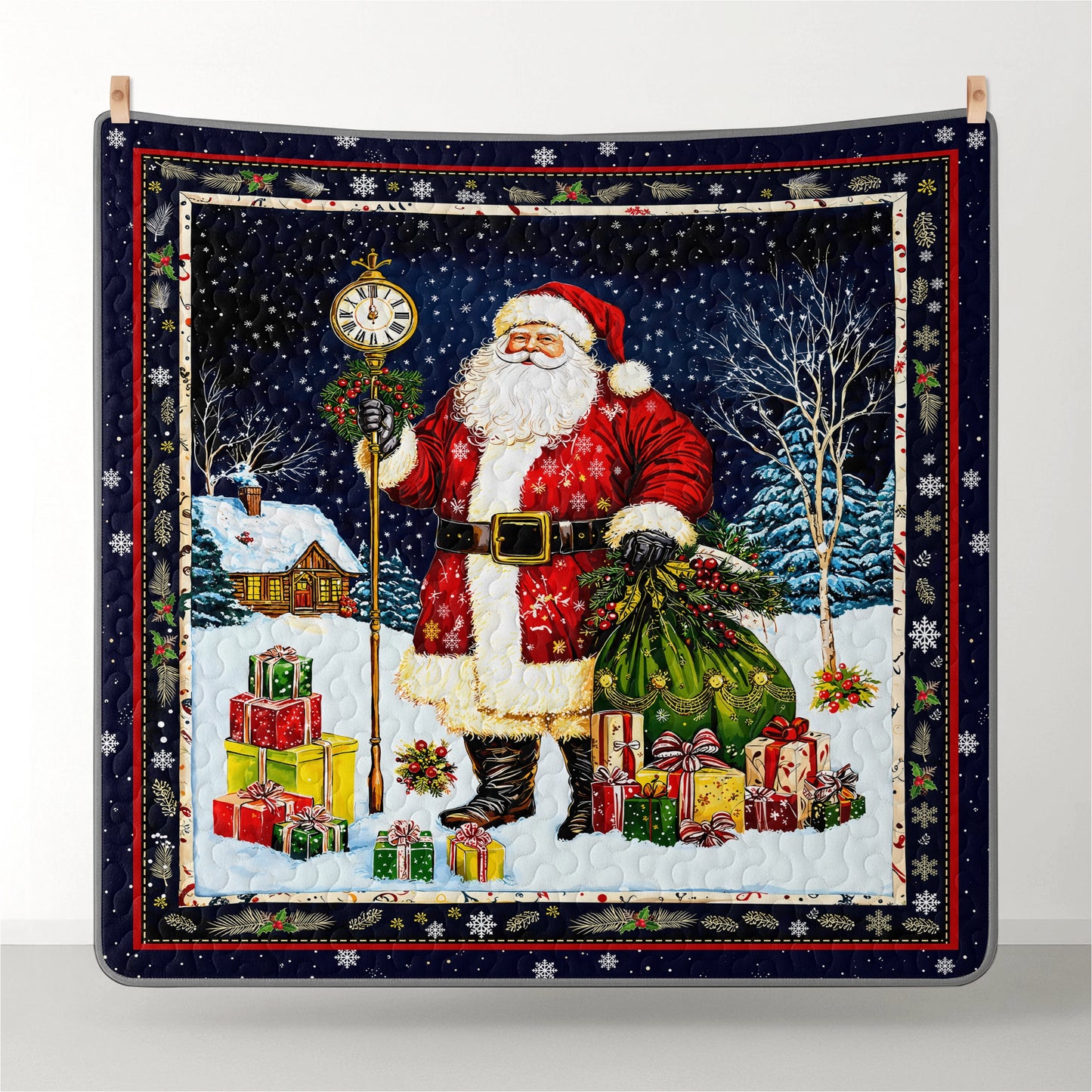 Pajabear Quilt 3-Piece Set Santa's Midnight Gift Delivery