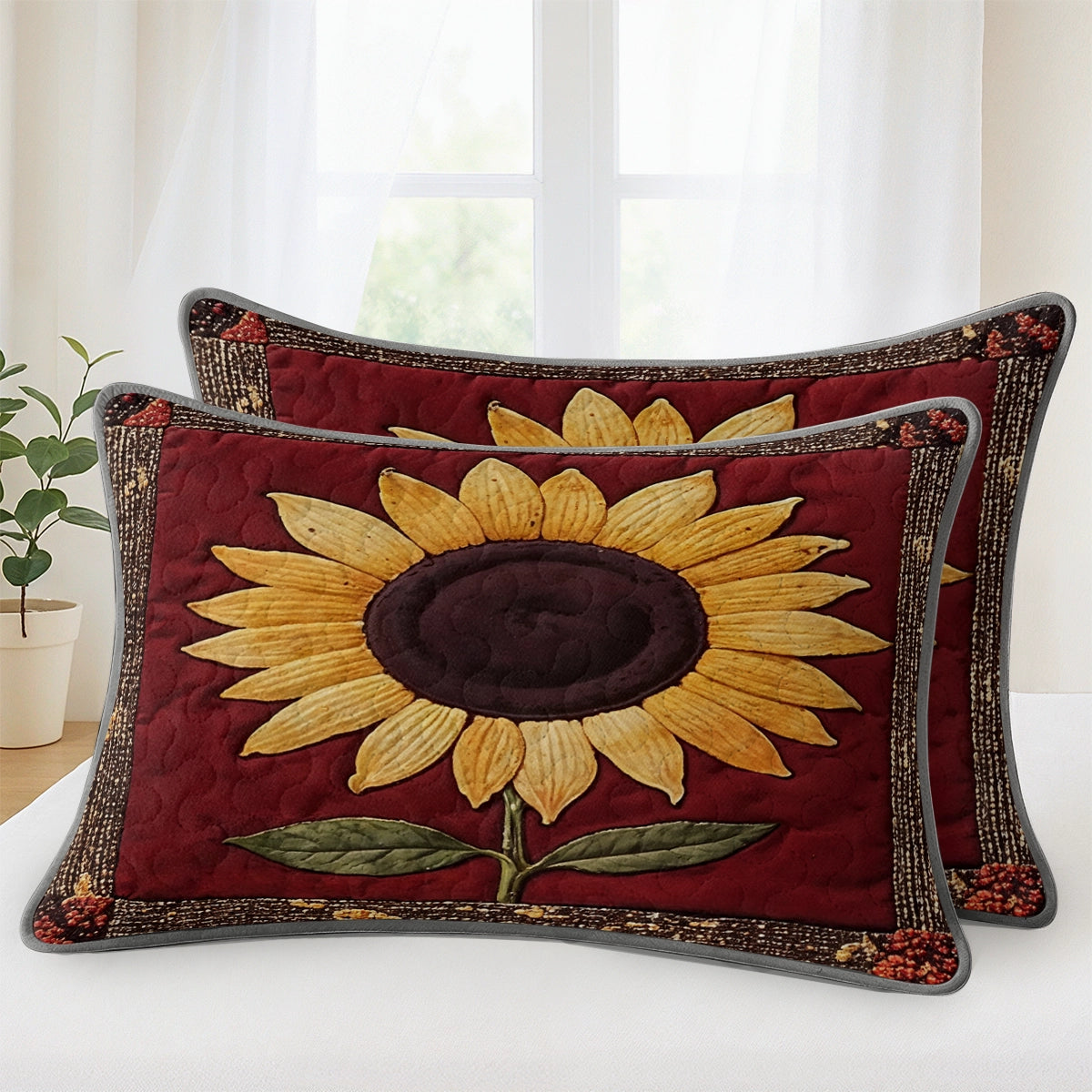 Pajabear Quilt 3-Piece Set Modest Sunflowers