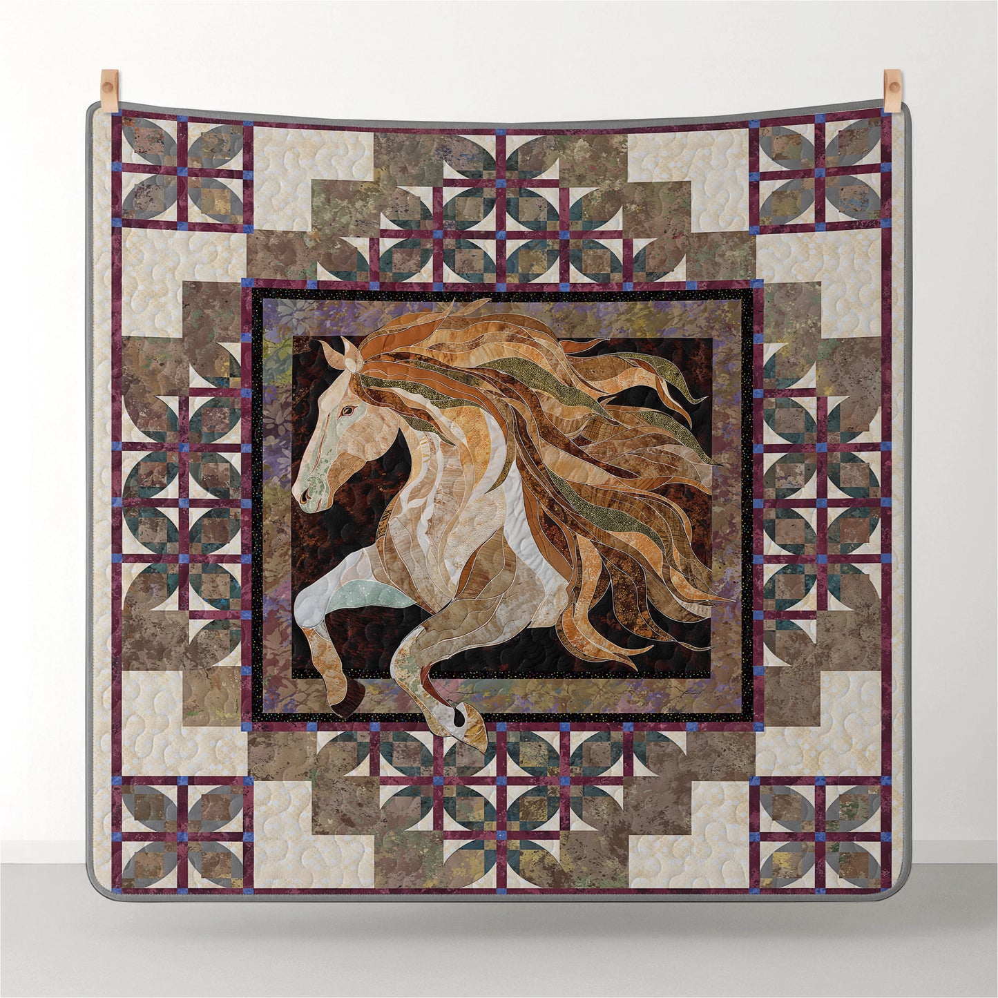 Pajabear Quilt 3-Piece Set Country Charm Horse