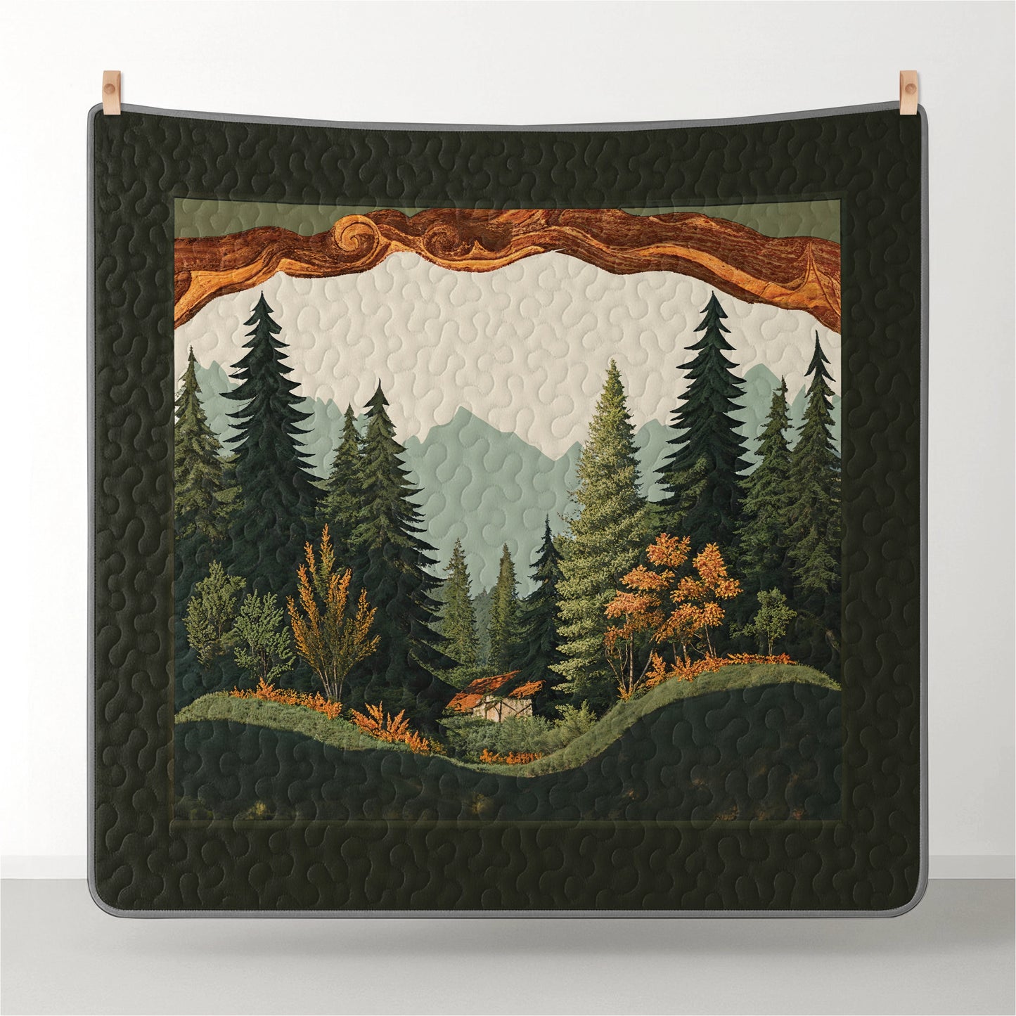 Pajabear Quilt 3-Piece Set Forest Cabin