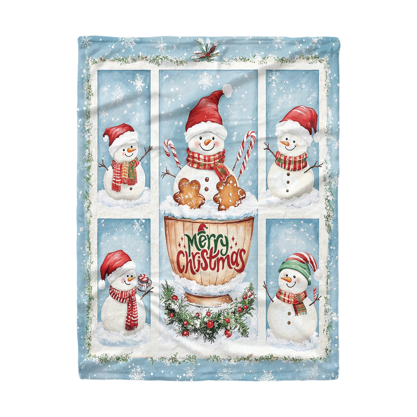 Pajabear Fleece Blanket Merry Snowman