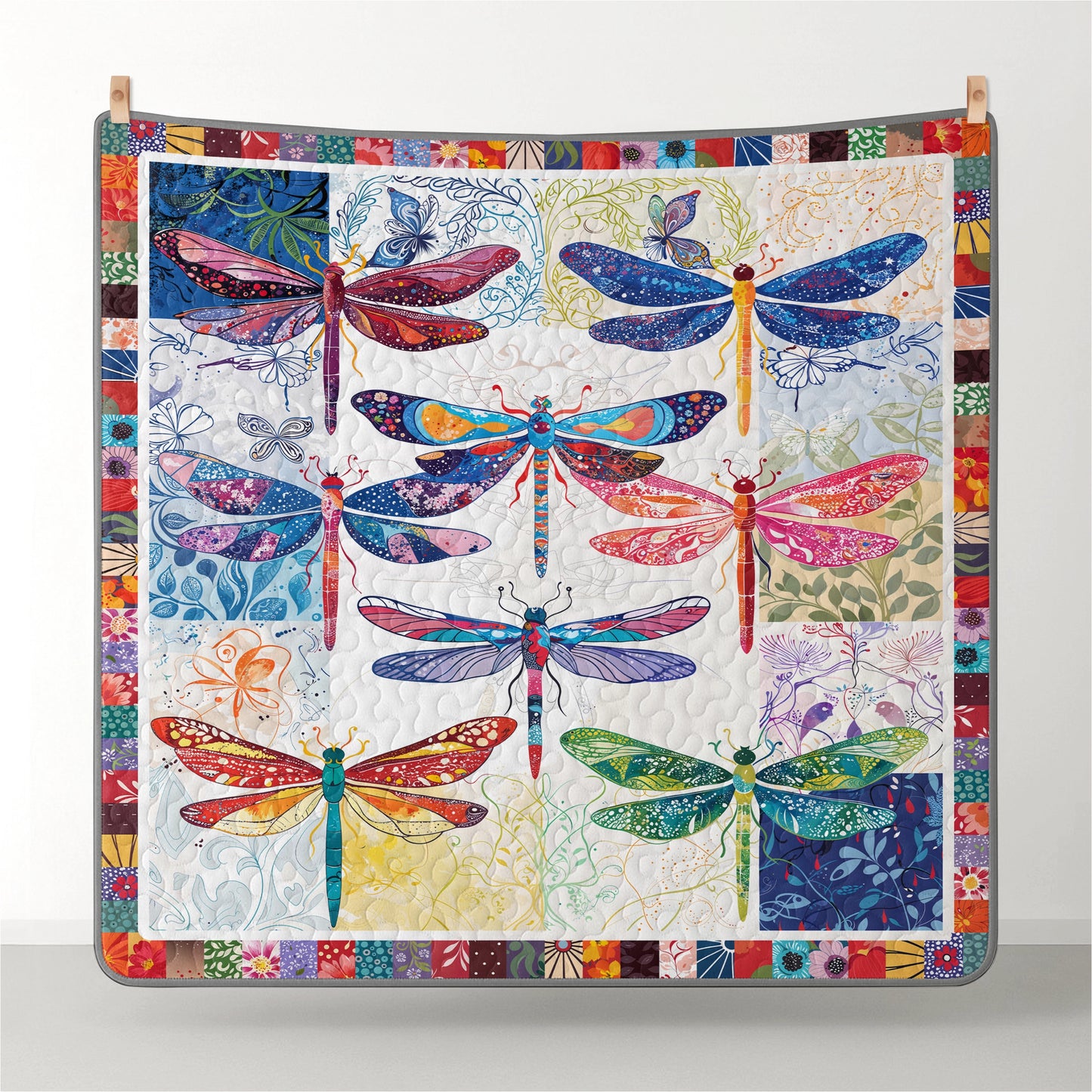 Pajabear Quilt 3-Piece Set Vibrant Dragonfly