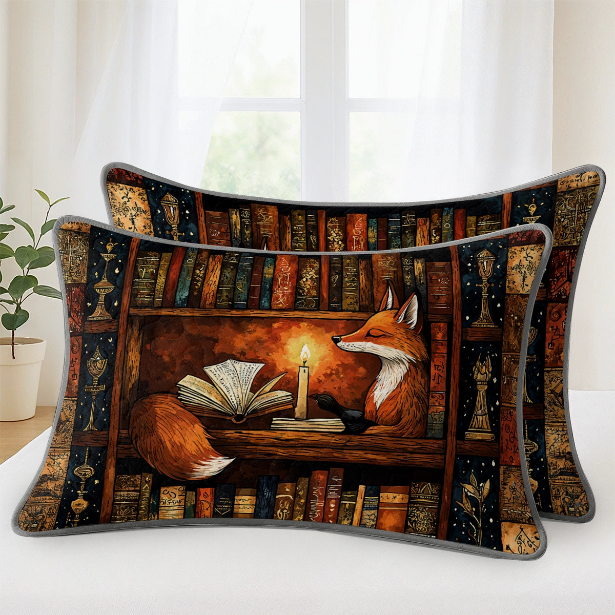 Pajabear Quilt 3-Piece Set Mystic Fox Reading