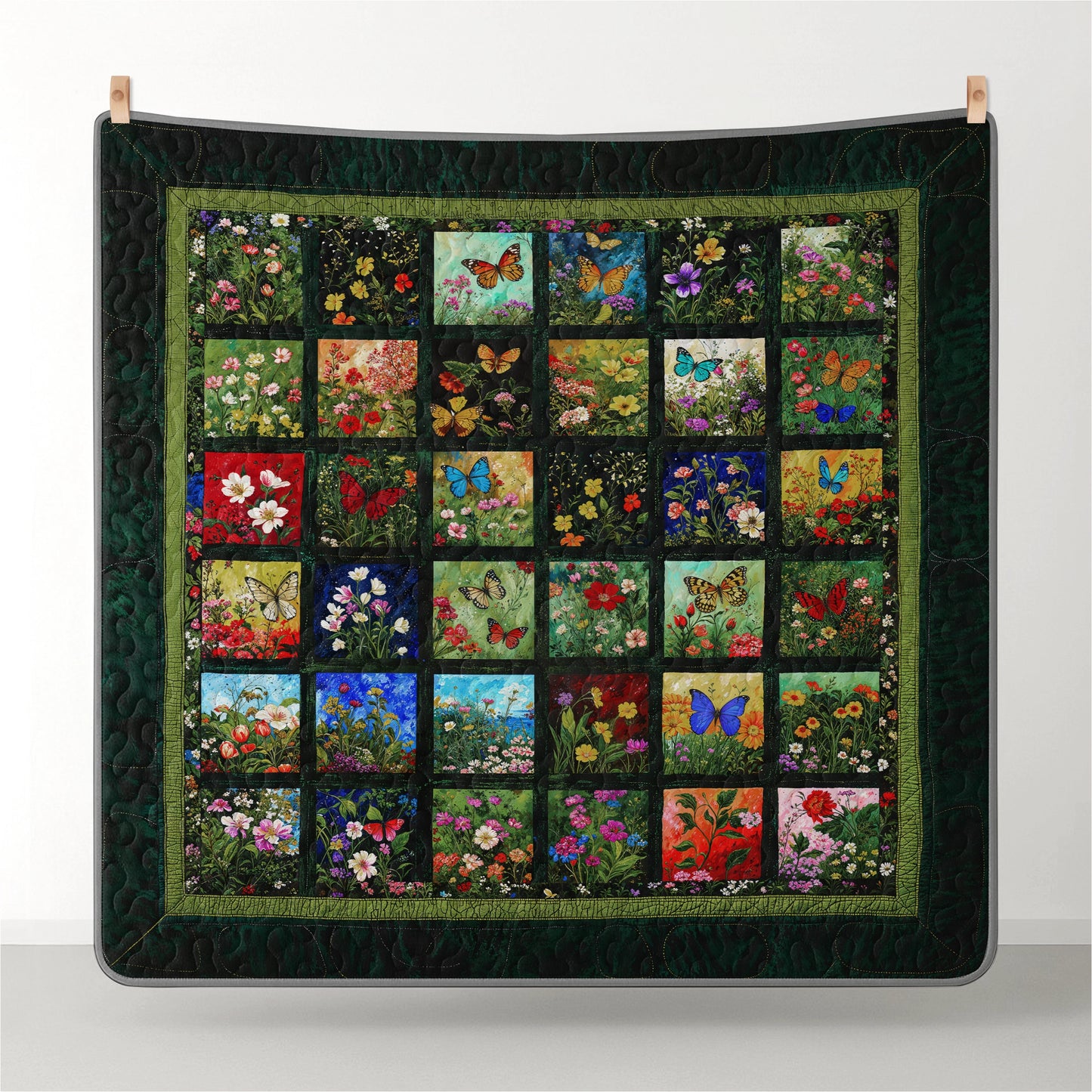 Pajabear Quilt 3-Piece Set Butterfly Garden