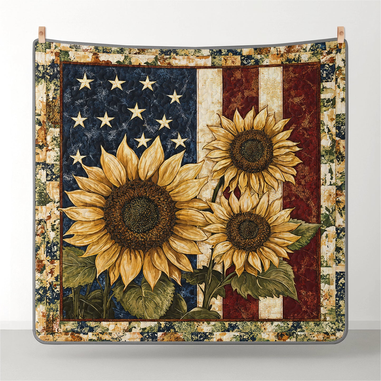 Pajabear Quilt 3-Piece Set American Sunflower