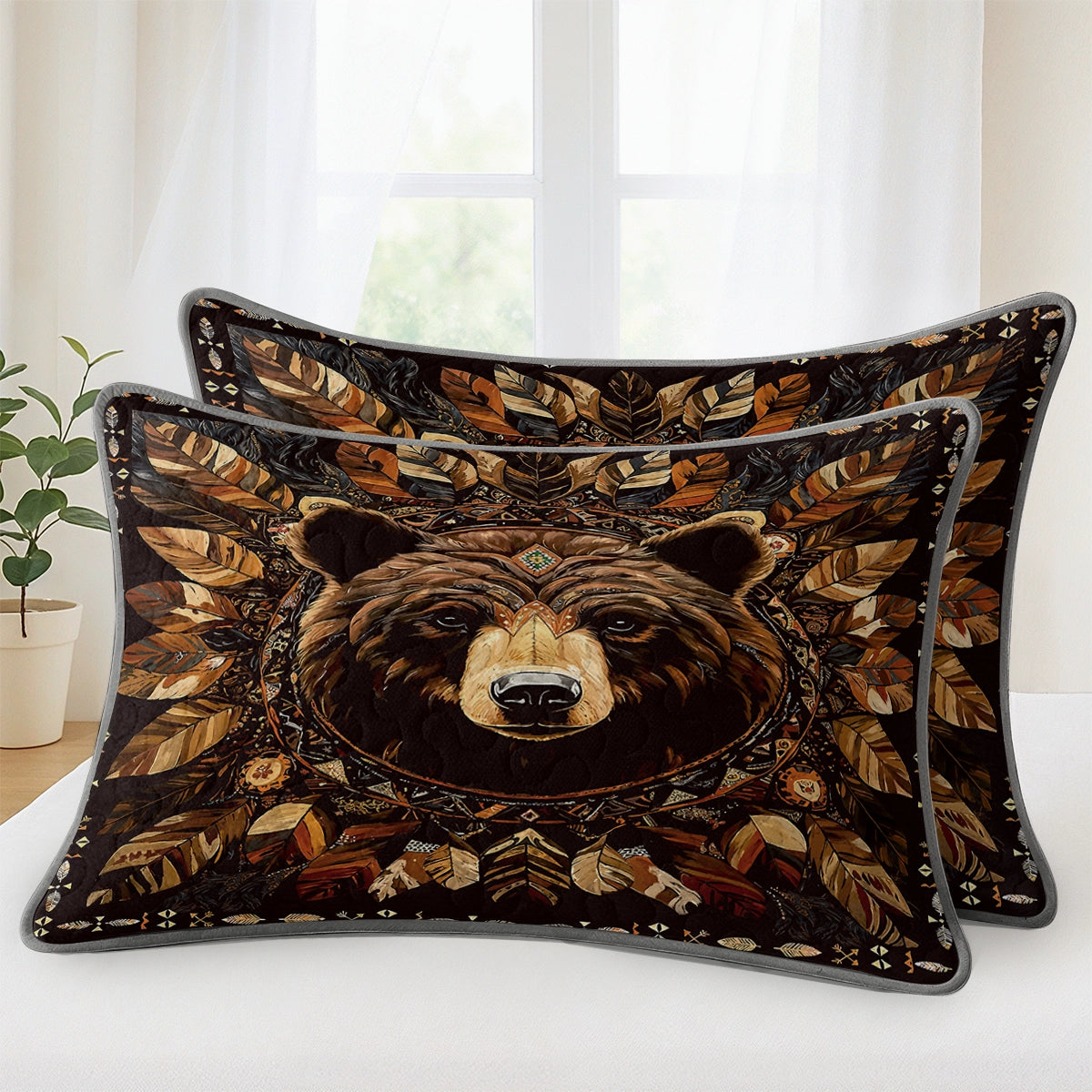 Pajabear Quilt 3-Piece Set Bear Totem Dream