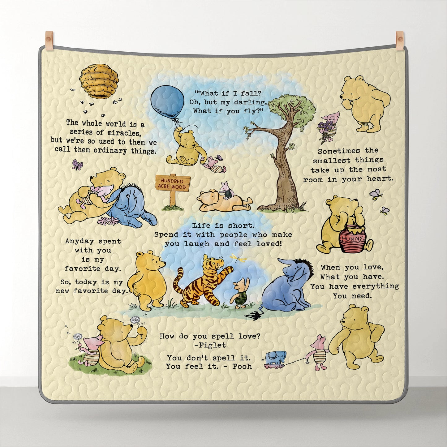 Pajabear Quilt 3-Piece Set Classic Honey Bear Wisdom