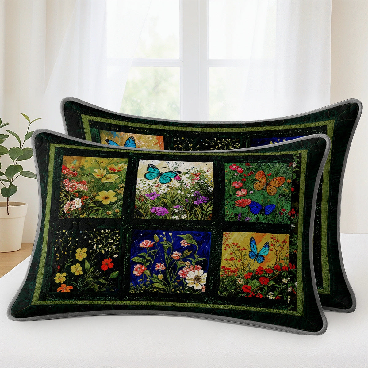 Pajabear Quilt 3-Piece Set Butterfly Garden