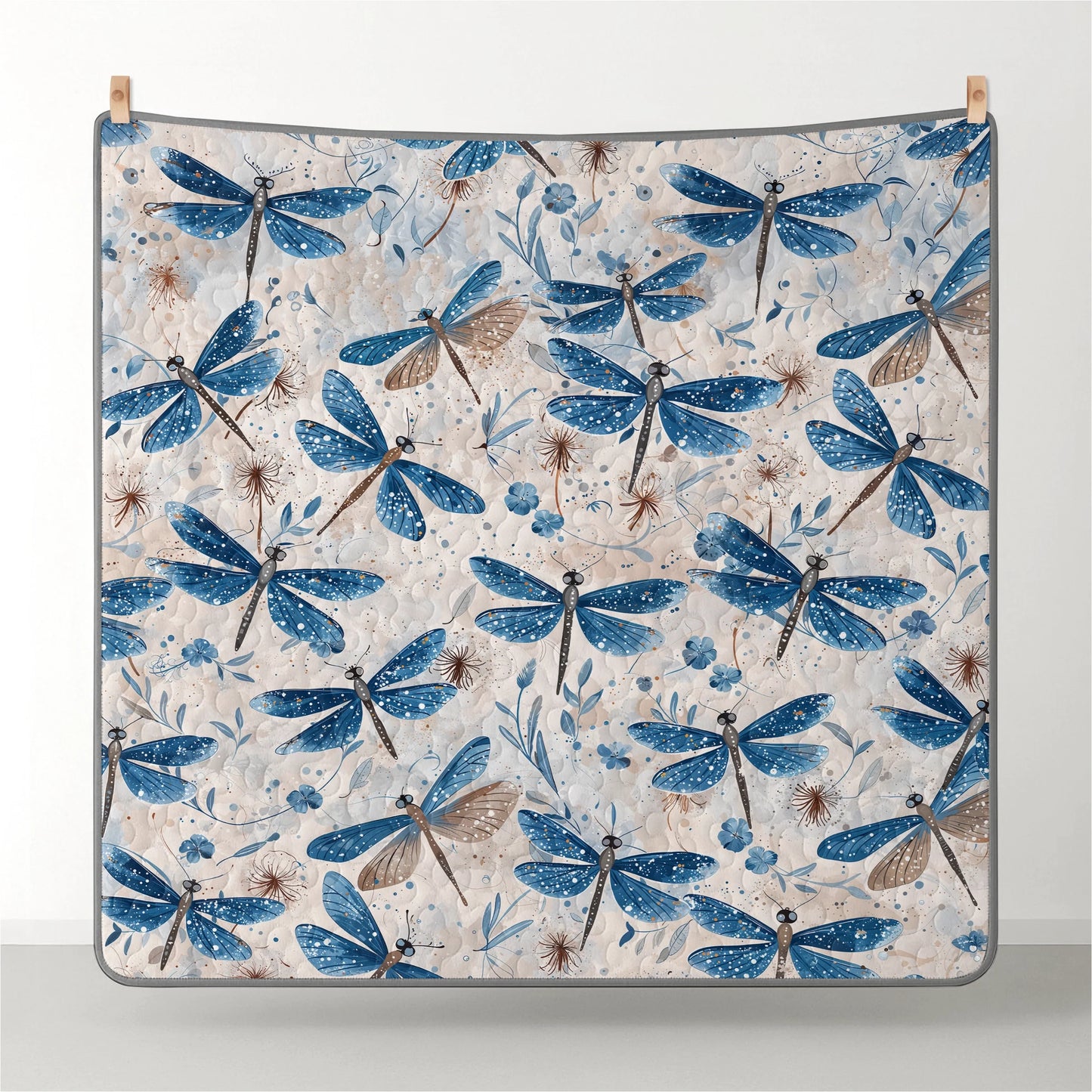 Pajabear Quilt 3-Piece Set Blue Dragonfly Whispers