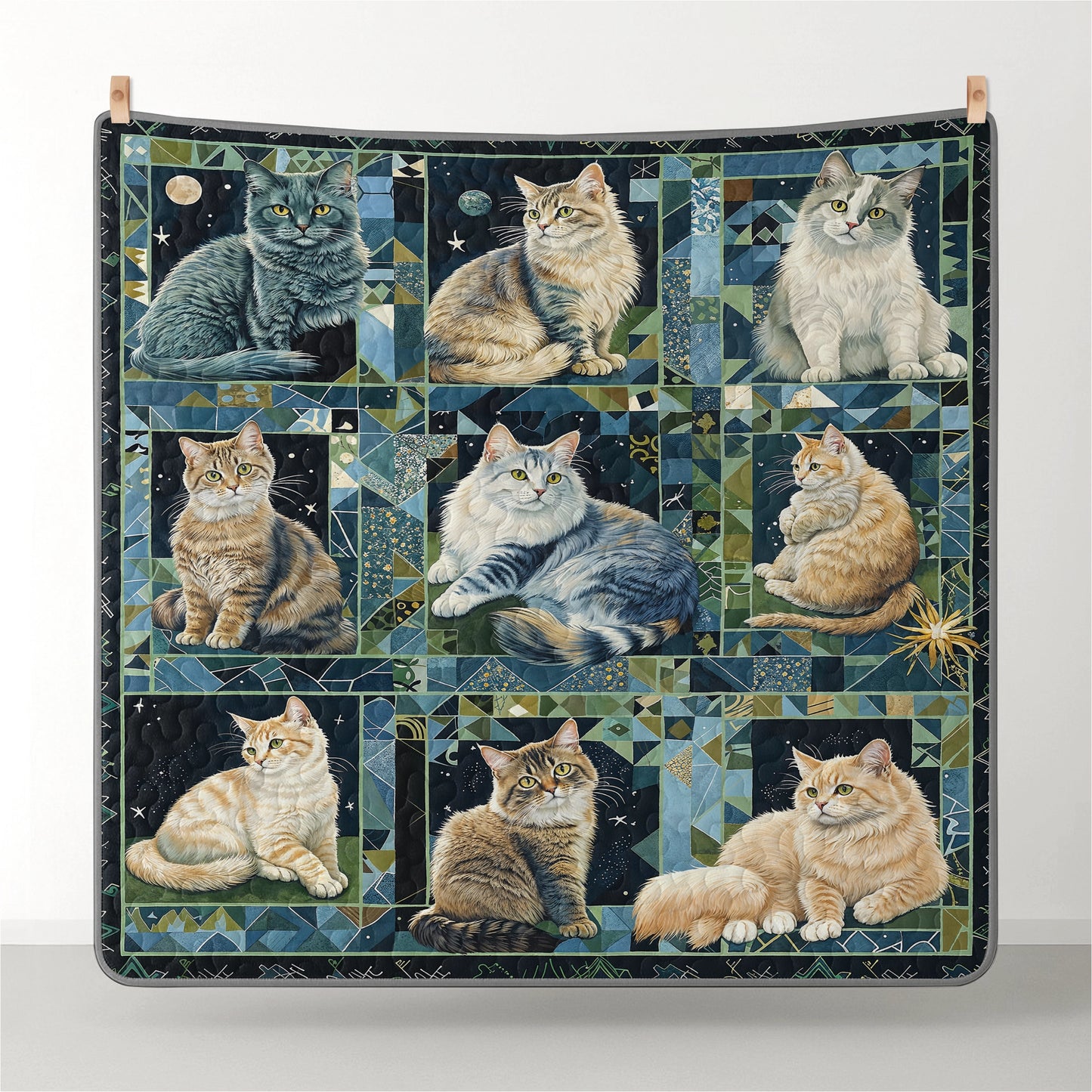 Pajabear Quilt 3-Piece Set Cat Purrfect Companions