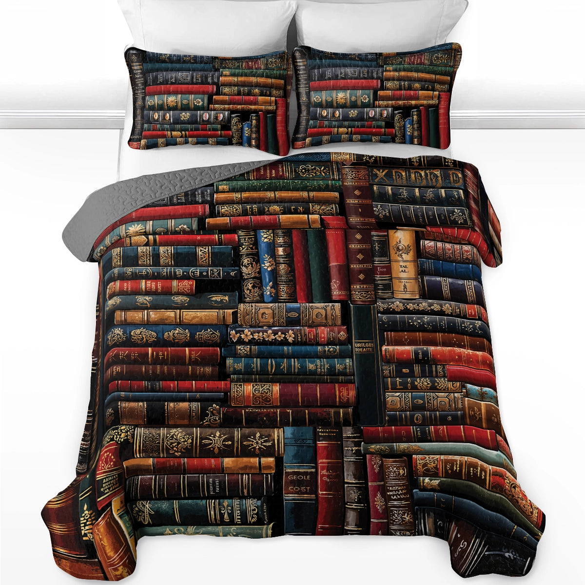 Pajabear Quilt 3-Piece Set Reading Is Dreaming With Your Eyes Open