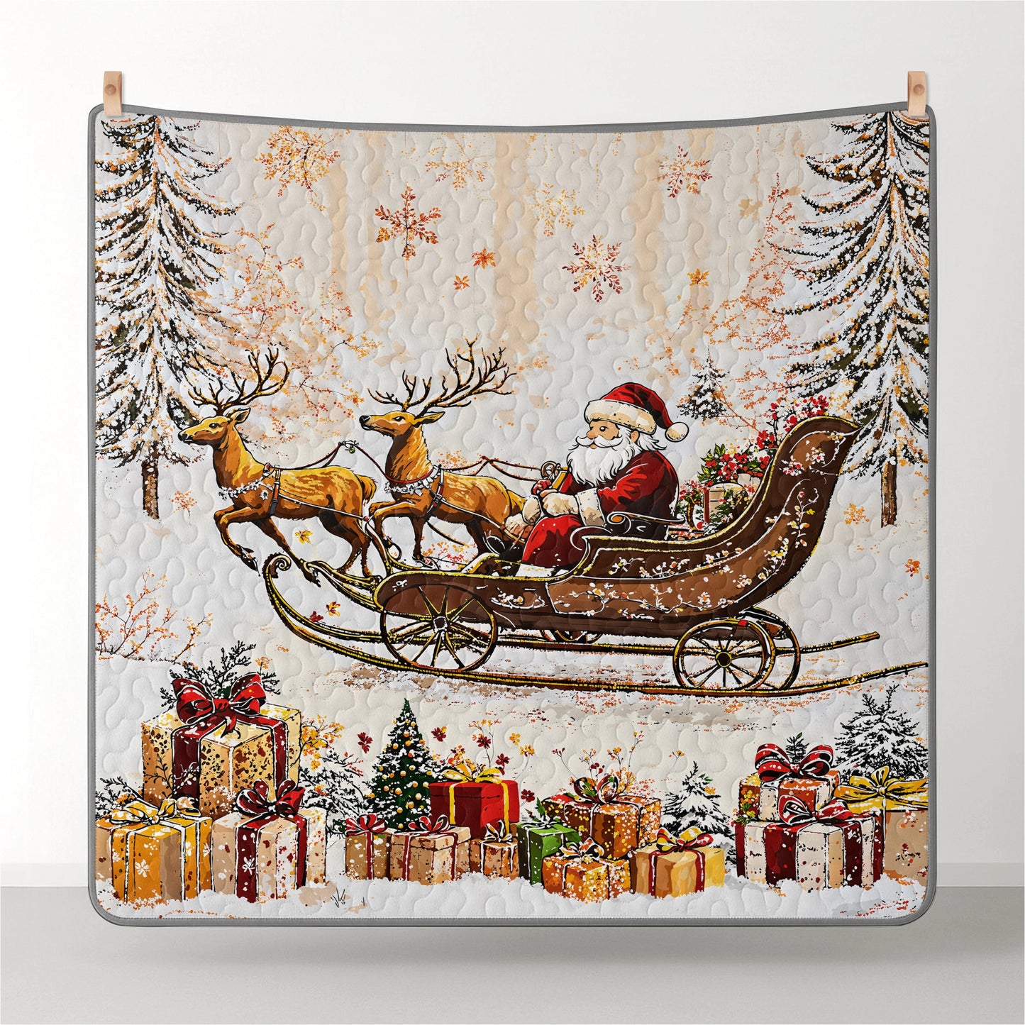 Pajabear Quilt 3-Piece Set Santa Sleigh
