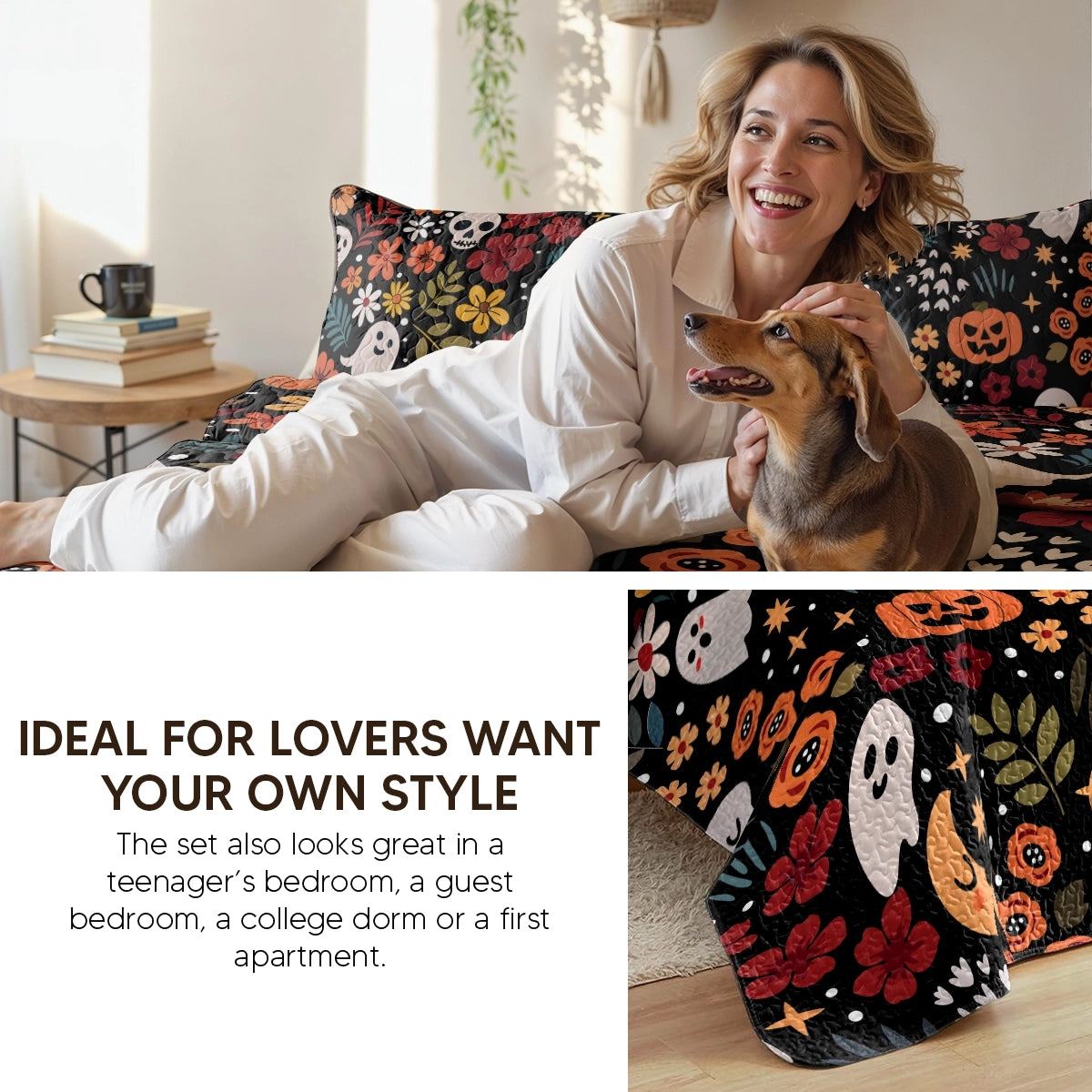 Pajabear Quilt 3-Piece Set Spooky Chic
