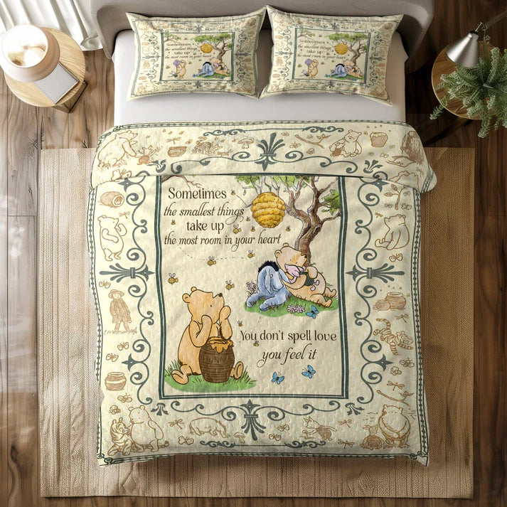 Pajabear Quilt 3-Piece Set Winnie The Pooh Cozy