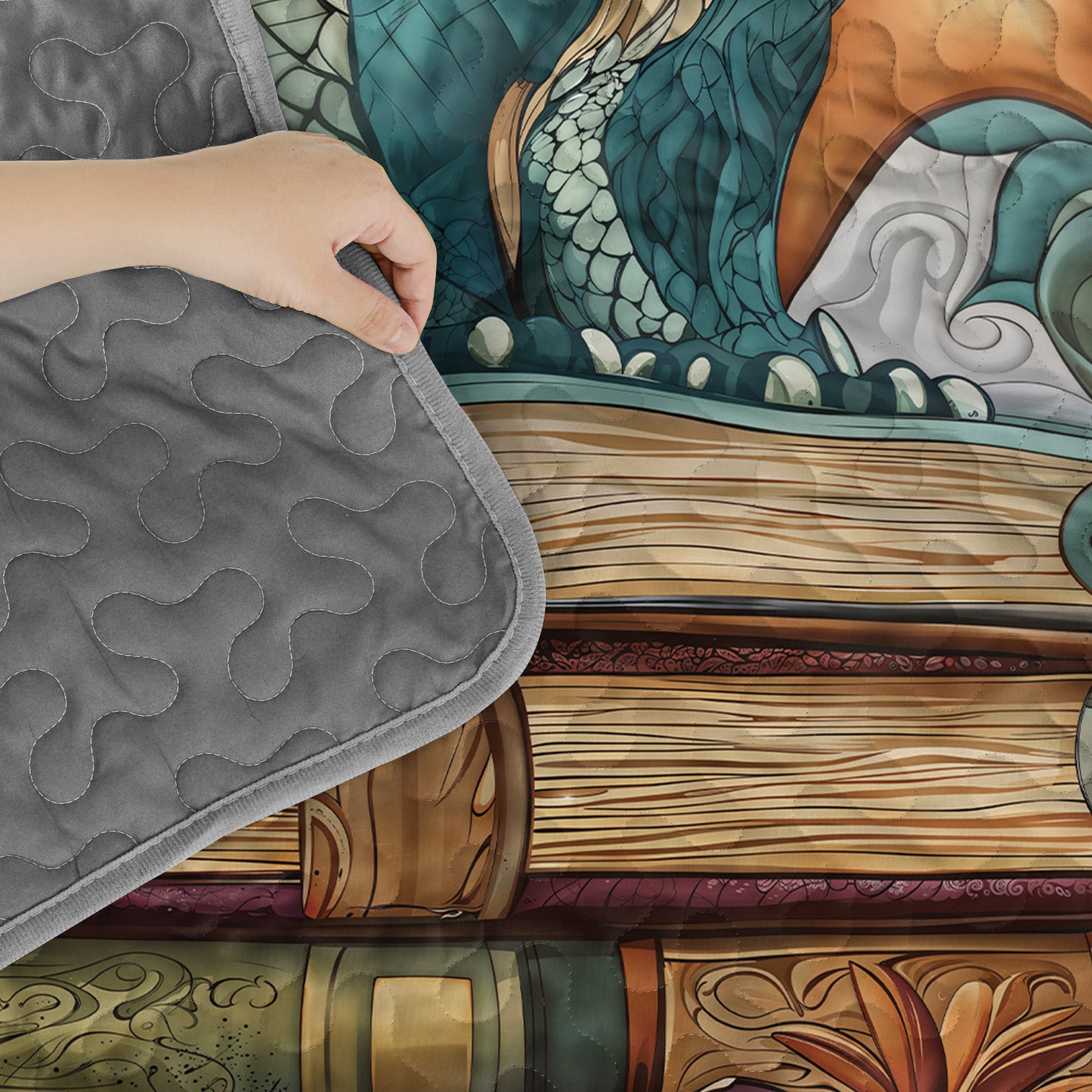 Pajabear Quilt 3-Piece Set Dragon Tale