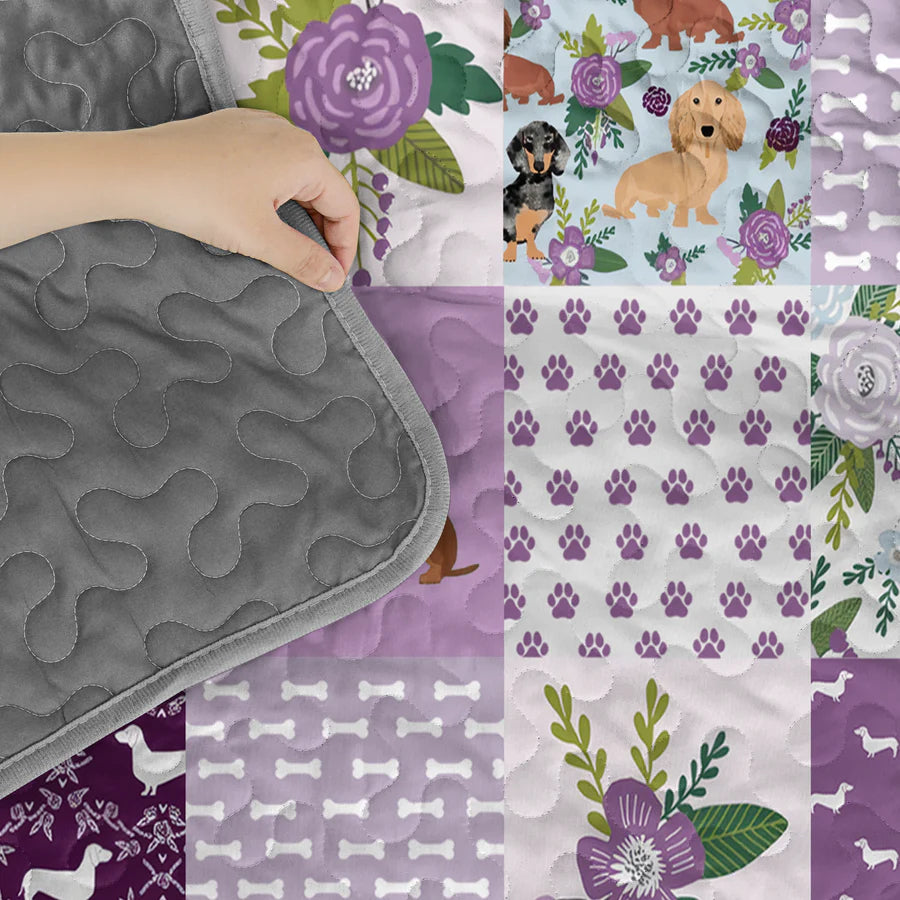 Pajabear Quilt 3-Piece Set Purple Paw Parade