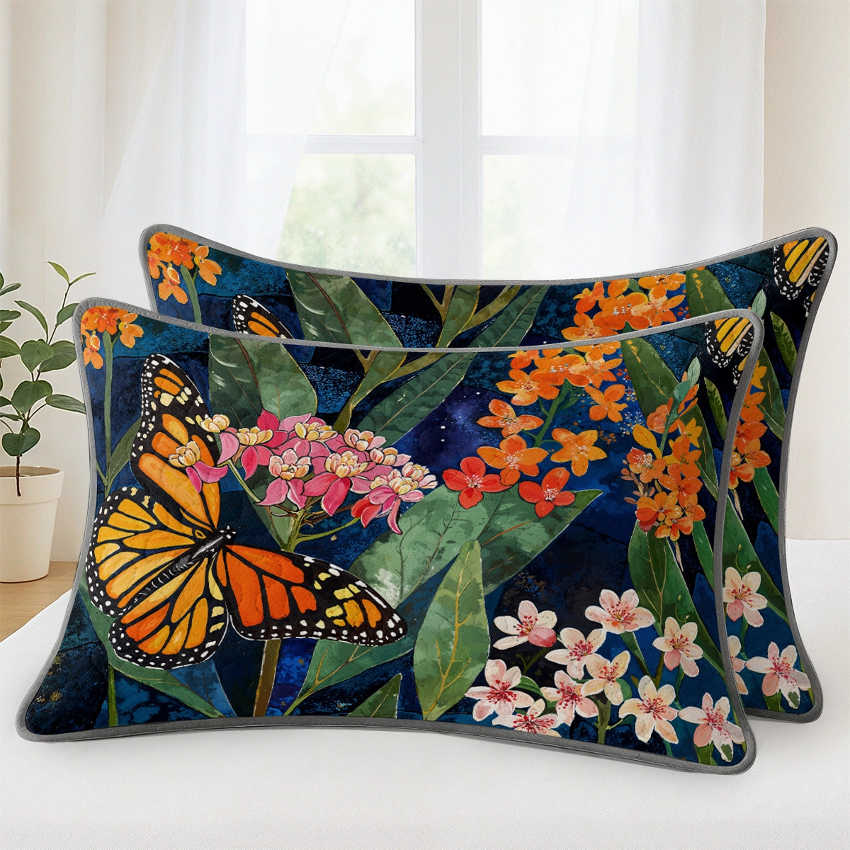 Pajabear Quilt 3-Piece Set Charming Butterflies And Garden