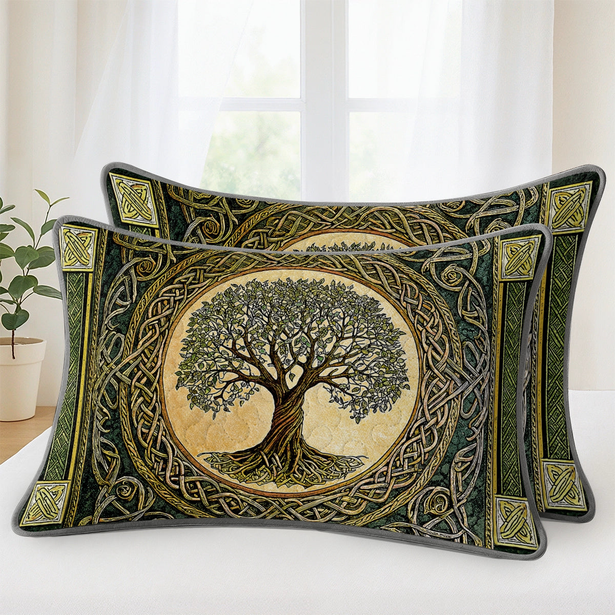 Pajabear Quilt 3-Piece Set The Eternal Celtic Tree of Life