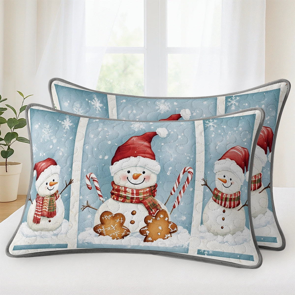 Pajabear Quilt 3-Piece Set Merry Snowman