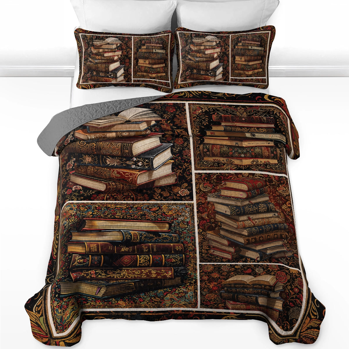 Pajabear Quilt 3-Piece Set Reading Classic Literature