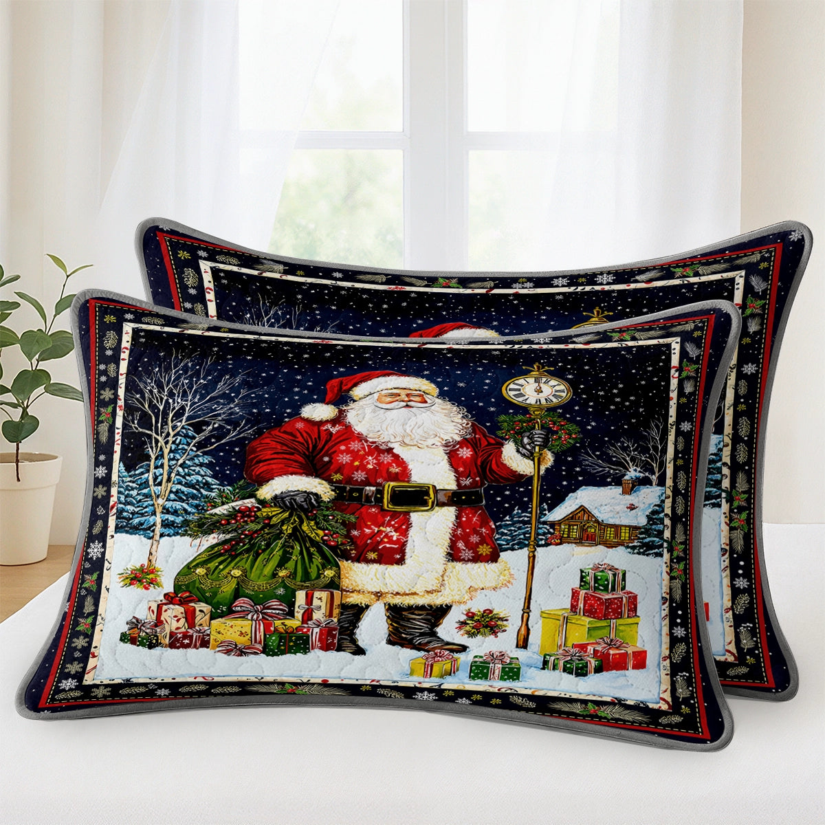Pajabear Quilt 3-Piece Set Santa's Midnight Gift Delivery