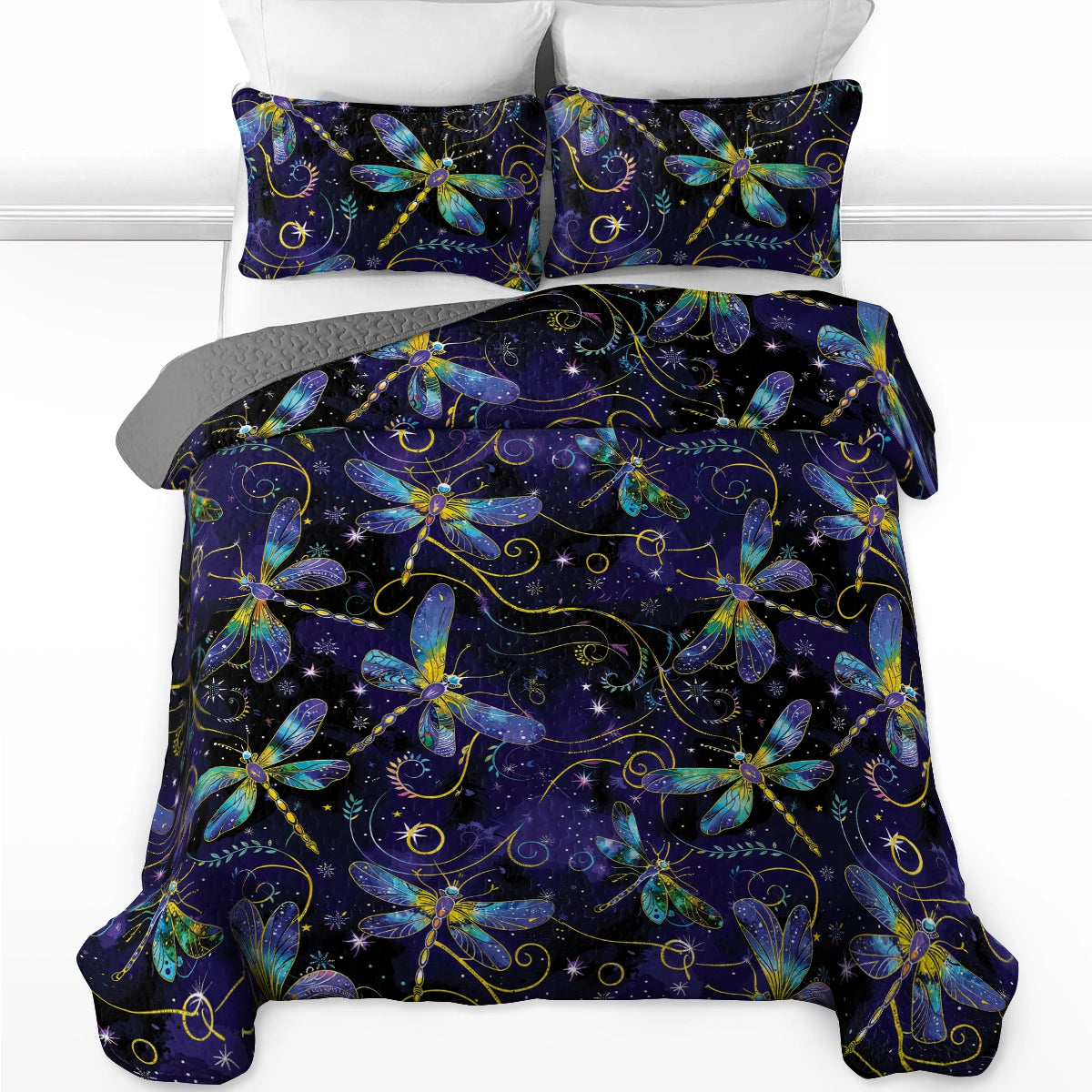 Pajabear Quilt 3-Piece Set Nature Dragonflies