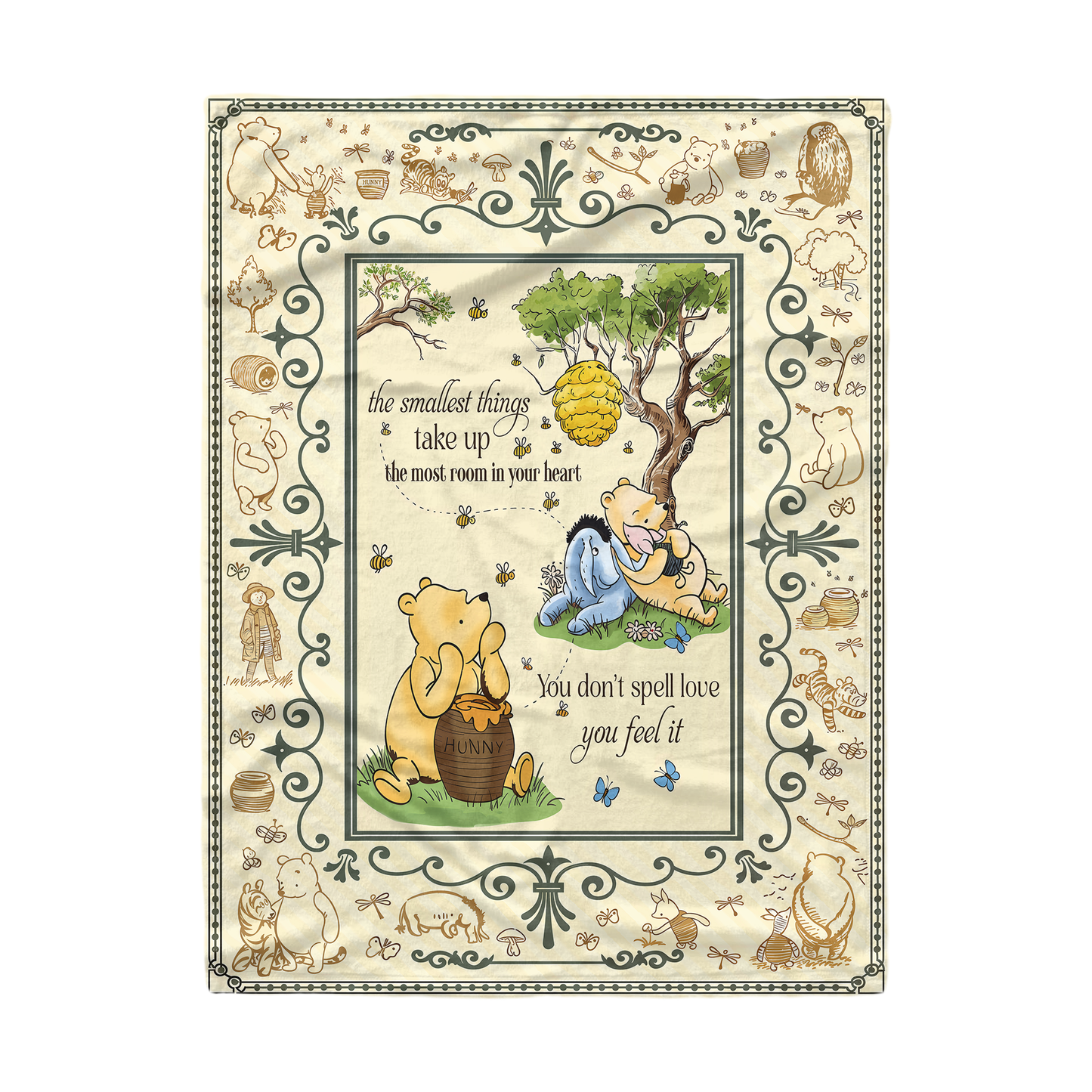 Pajabear Fleece Blanket Winnie The Pooh Cozy