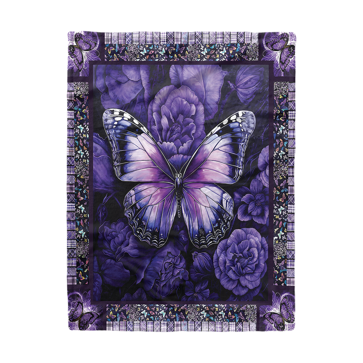 Pajabear Fleece Blanket Butterfly Bliss Purple