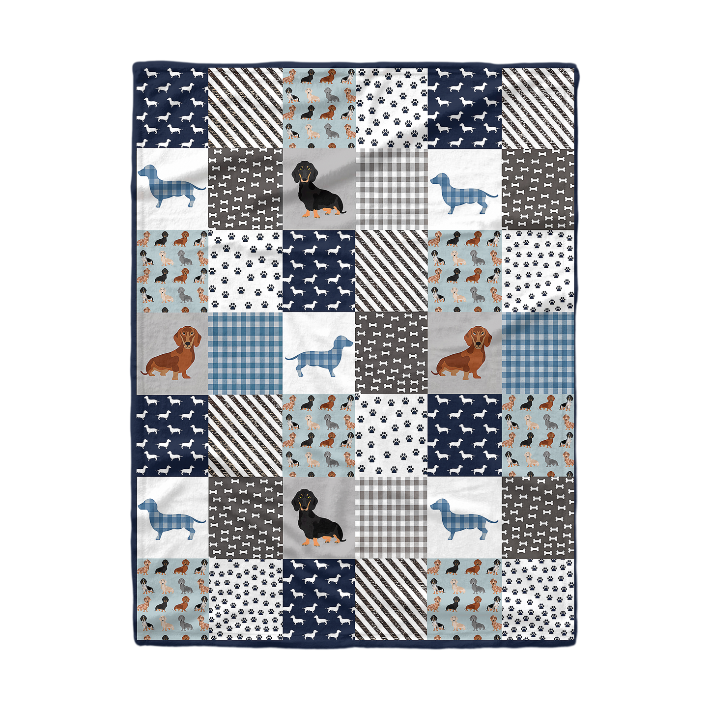 Pajabear Fleece Blanket Dachshund Delight