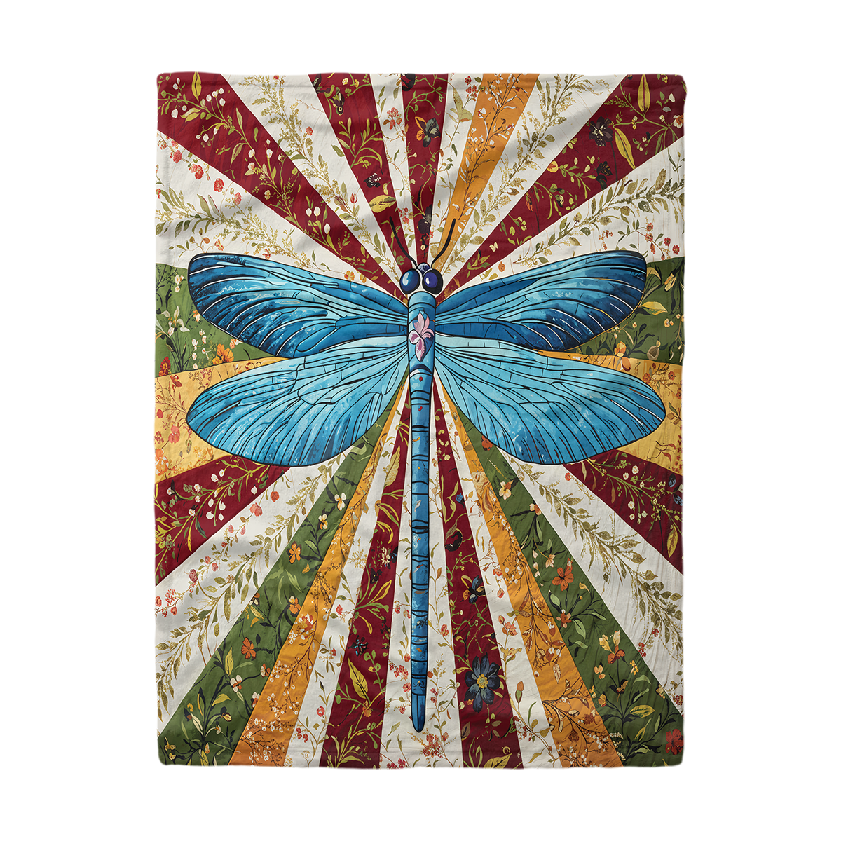Pajabear Fleece Blanket Dragonfly Bloom