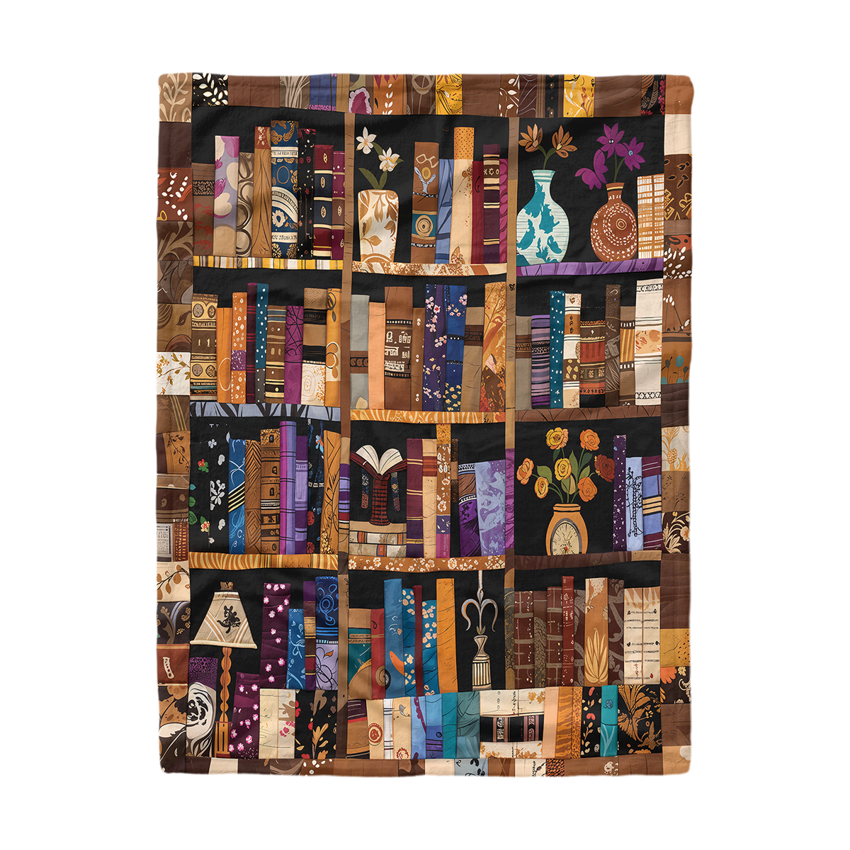 Pajabear Fleece Blanket Library Dreams