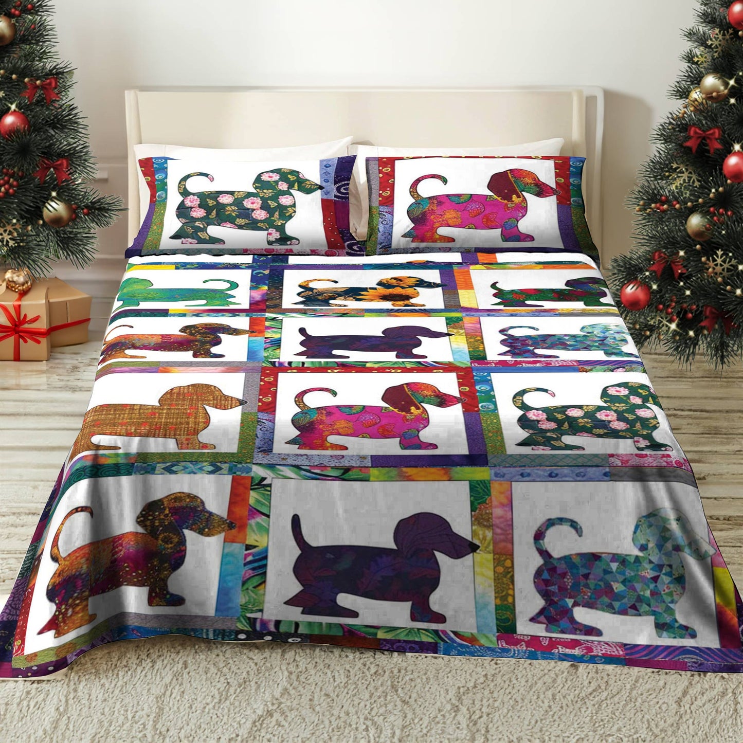 Pajabear 4-Piece Bed Sheet Set Dachshund Dreams