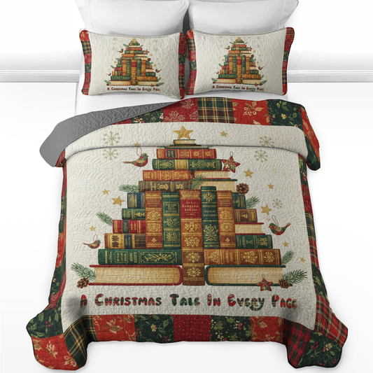 Pajabear Quilt 3-Piece Set Stories of Christmas