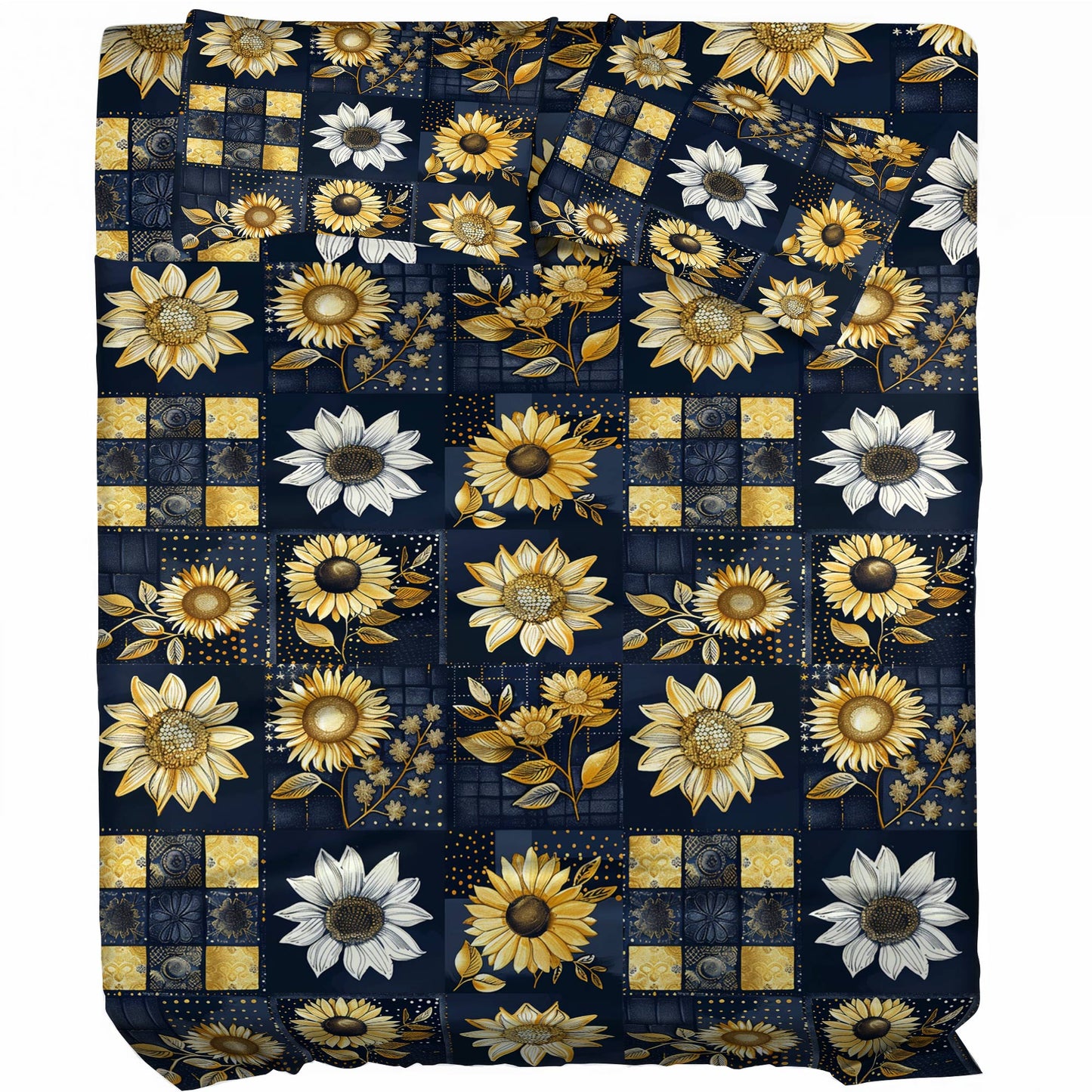 Pajabear 4-Piece Bed Sheet Set Inelegance Sunflowers
