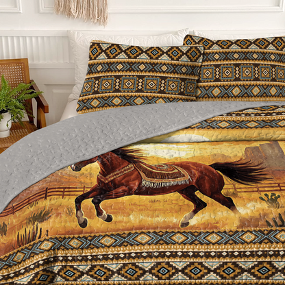Pajabear Quilt 3-Piece Set Spirit Horse
