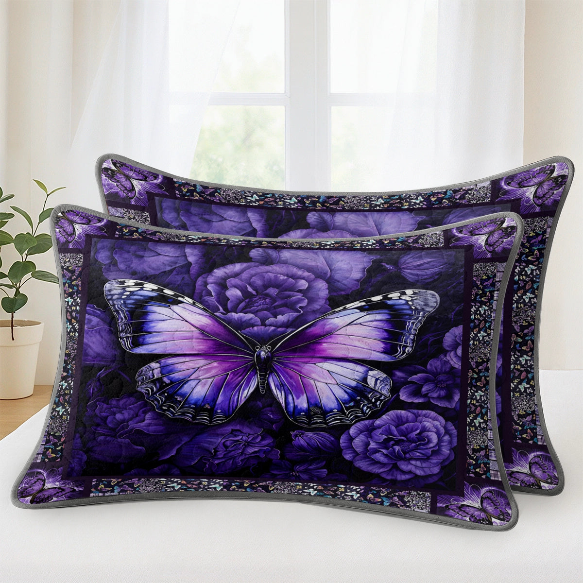 Pajabear Quilt 3-Piece Set Butterfly Bliss Purple