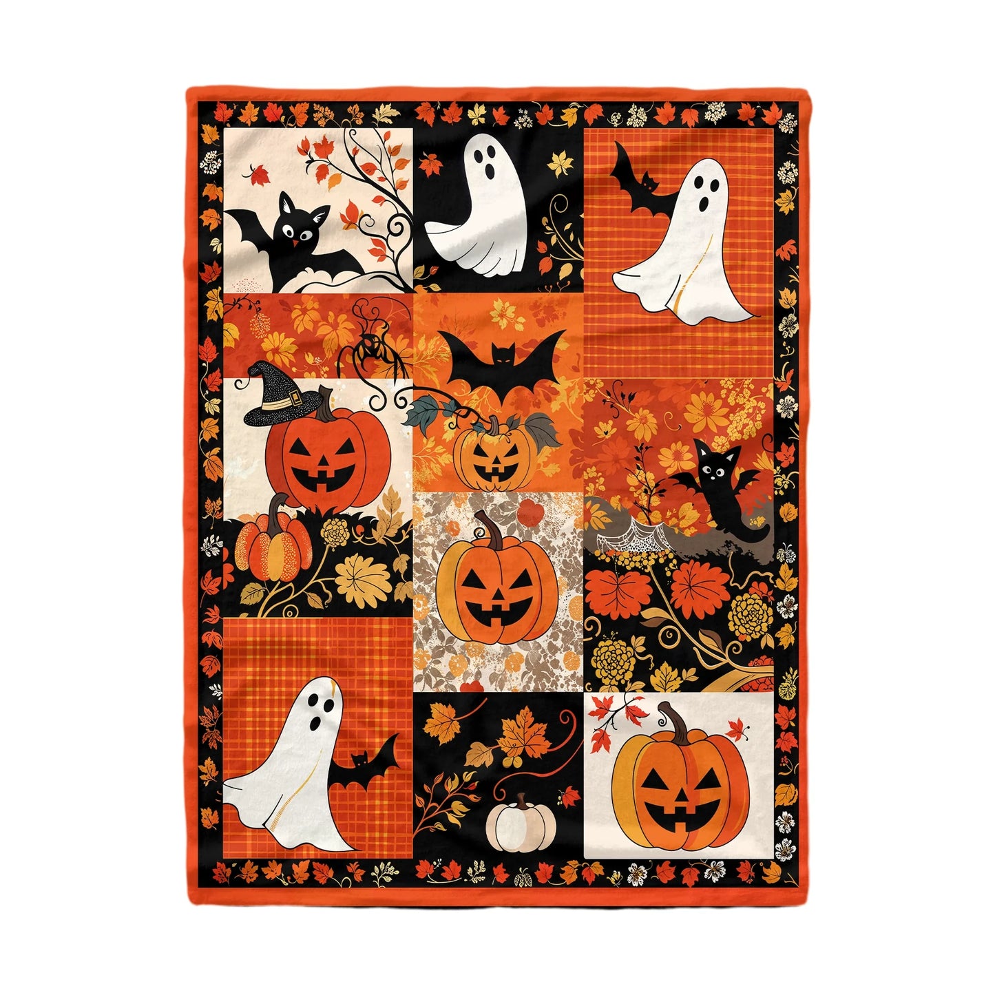 Pajabear Fleece Blanket Patchwork Spooks