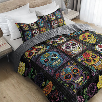 Pajabear Quilt 3-Piece Set Viva la Vida Skull
