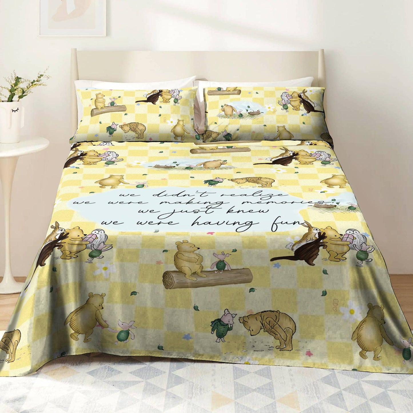 Pajabear 4-Piece Bed Sheet Set Having Fun