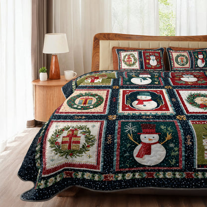 Pajabear Quilt 3-Piece Set The Snowman’s Gift