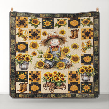 Pajabear Quilt 3-Piece Set Peaceful Farmhouse Sunflower