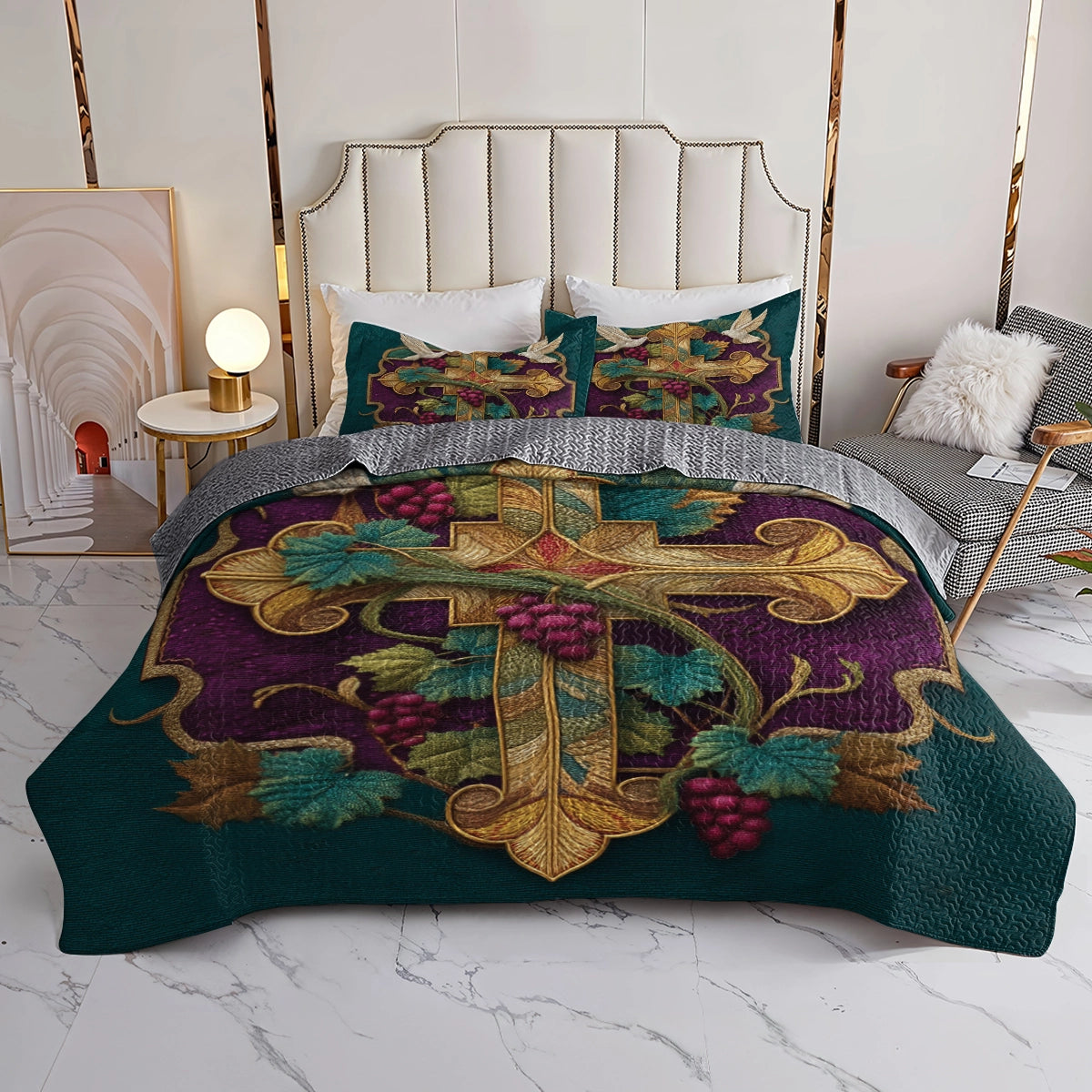 Pajabear Quilt 3-Piece Set Vine of Eternal Grace