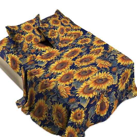 Pajabear 4-Piece Bed Sheet Set - Sunflower Gorgeous Flower