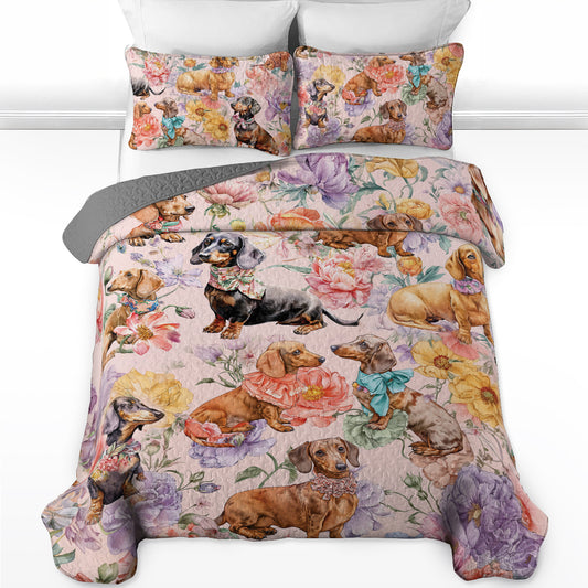 Pajabear Quilt 3-Piece Set Garden Paws