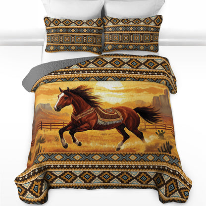 Pajabear Quilt 3-Piece Set Spirit Horse