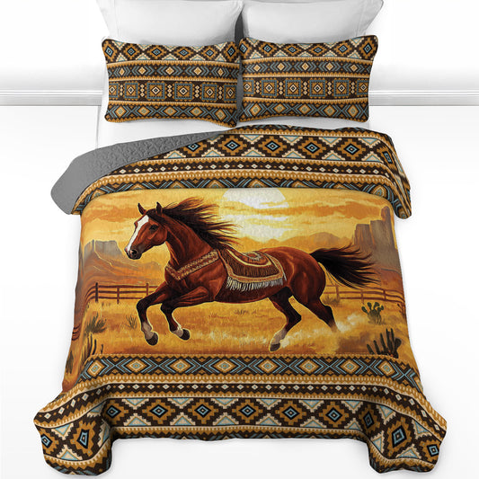 Pajabear Quilt 3-Piece Set Spirit Horse
