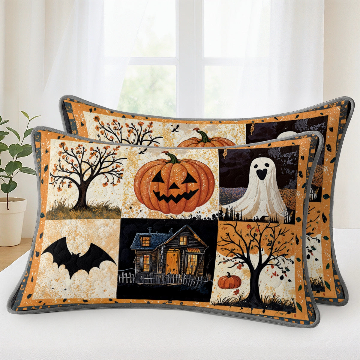 Pajabear Quilt 3-Piece Set Spooky Trick Or Treat Halloween